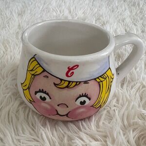 Campbell Soup‎ Kids Mug Vintage 1998 Houston Harvest Red Logo Blond Girl